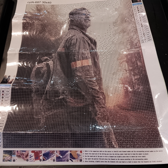 The Walking Dead Diamond Painting Kit with Rick Grimes 30x40cm - Picture 1 of 4